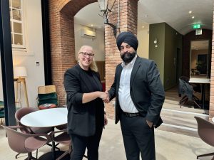 Sarah from Birmingham Law Society and Harjeet Singh